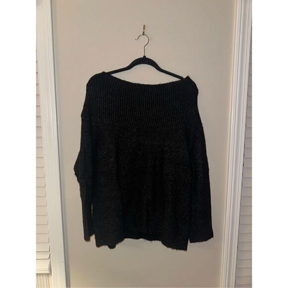 Zara Knit Boatneck Charcoal Gray Wool Blend Sweater Large - Picture 1 of 3